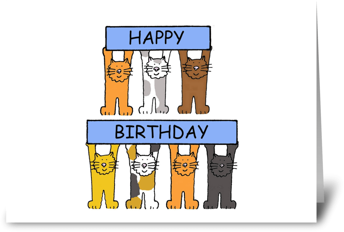 Happy Birthday Cartoon Cats - Happy Birthday For My Twin Sister (848x698), Png Download