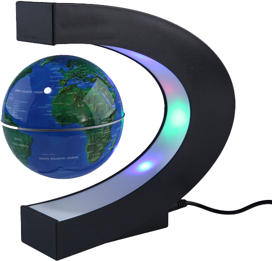 Floating World Globe - Fuzadel Magnetic Levitation Globe Levitating Toys Floating (640x640), Png Download