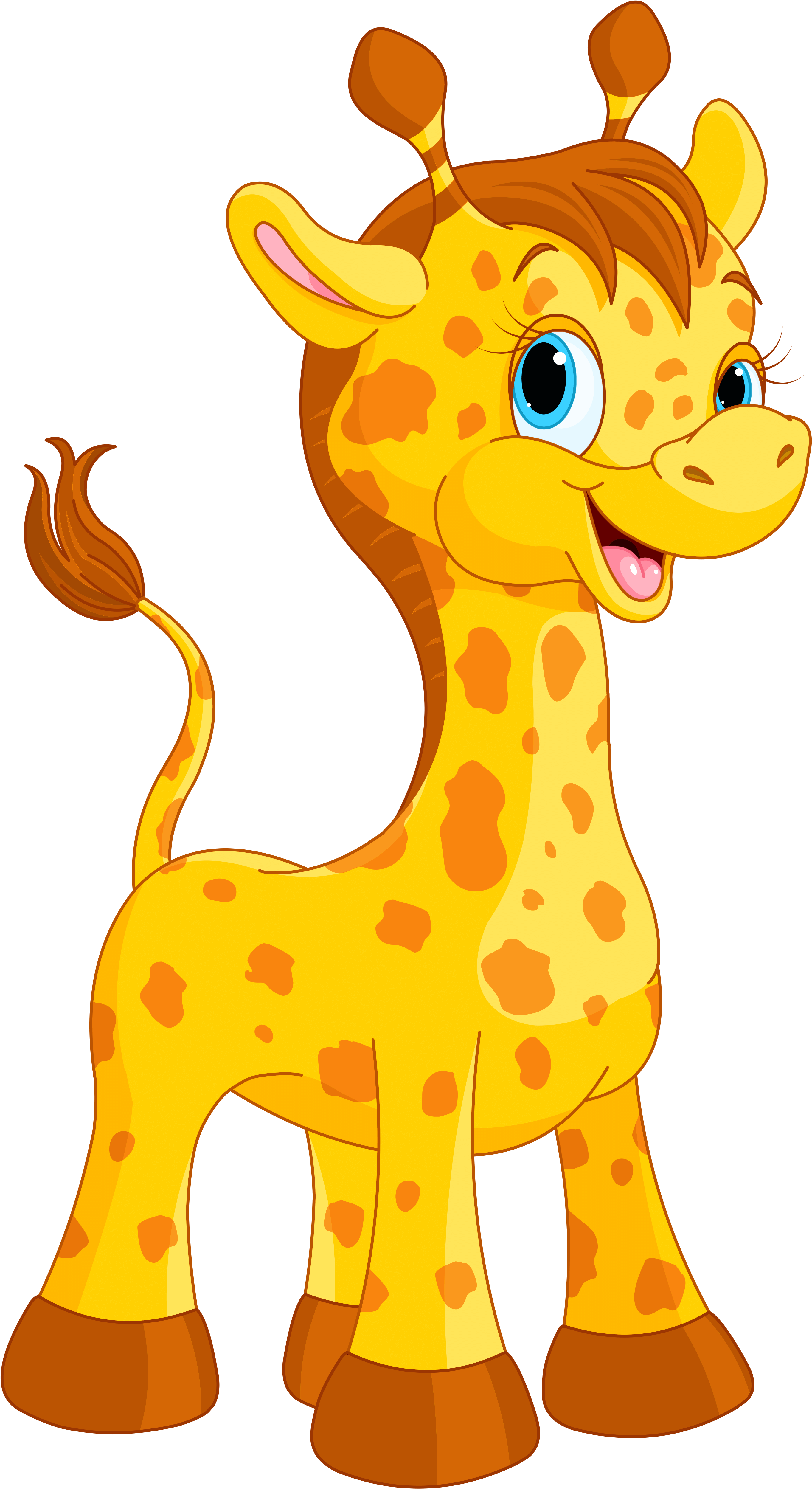 Cute Giraffe Cartoon Png Clipart Image - Giraffe Clipart (2994x5074), Png Download