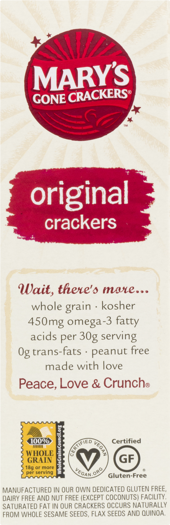 Mary's Gone Crackers Super Seed Crackers Seaweed (1800x1800), Png Download