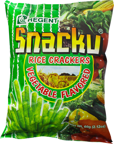 Snacku Rice Crackers (vegetable Flavoured) - Regent (379x480), Png Download