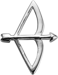 S000127 Bow Arrow Beloved Silver Charm V=1527741088 - Triangle (1024x1024), Png Download