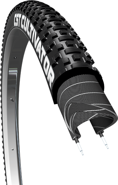 Bicycle Tyre Cst Cultivator 700x32c Black 60 Tpi - Cst Caldera 700x25c (618x800), Png Download