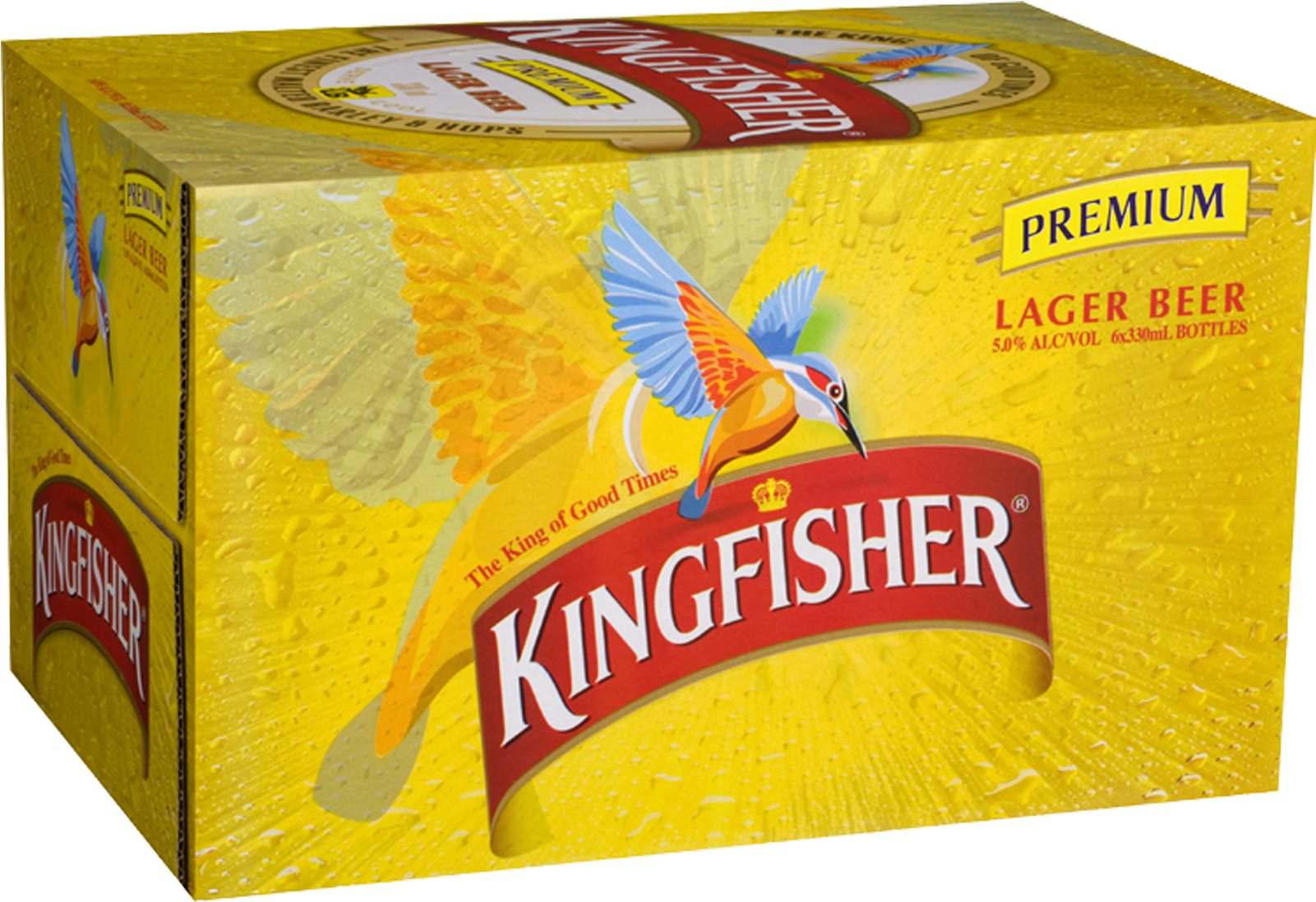 Kingfisher Lager 24 Case - Kingfisher Beer Box Png (1600x2000), Png Download