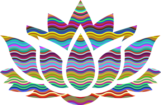 Flower Floral Lotus Plant Colorful Prismat - Lotus Flower Silhouette (522x340), Png Download