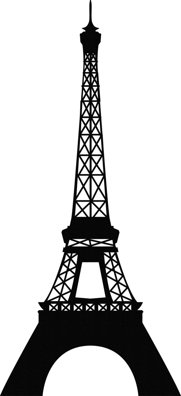 Thumb Image - Eiffel Tower Silhouette Png (605x1322), Png Download