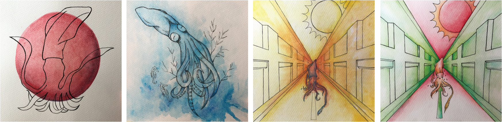 I Wanted To Create A Watercolour Background Effect - Sketch (1746x424), Png Download