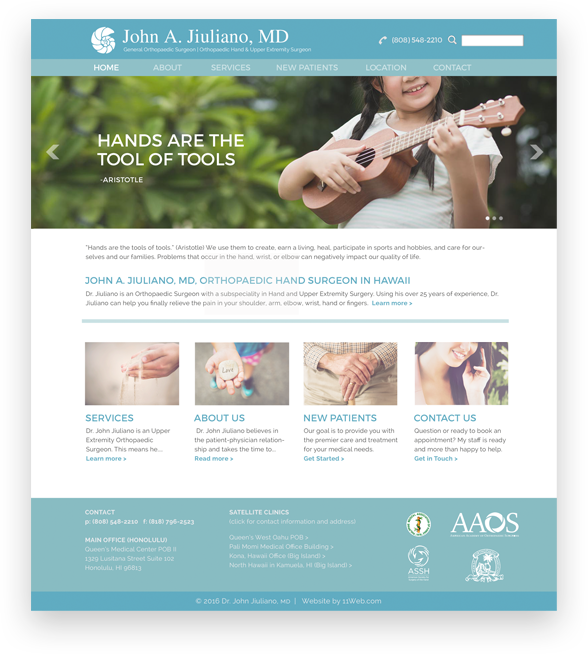 Surgeon Website Design - Web Design (588x654), Png Download