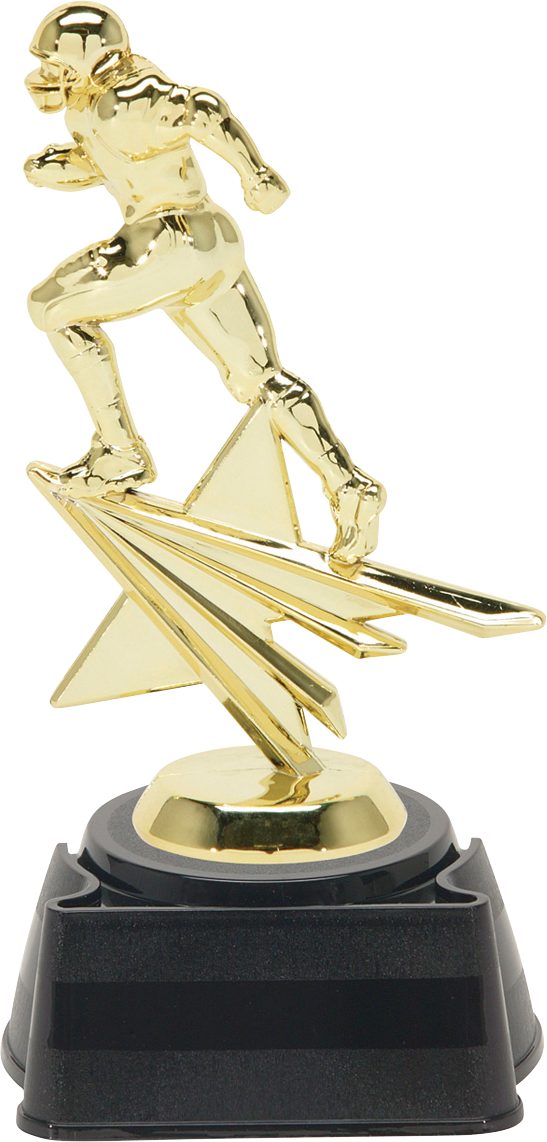 Football Star Figure Trophy 8 1/4" (547x1142), Png Download