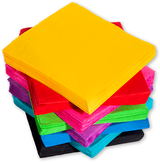 Serviettes - Color Paper Napkin Png (654x654), Png Download