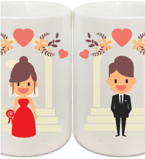 Cute Couple Coffee Mug Cute Couple Coffee Mug - Design (284x426), Png Download