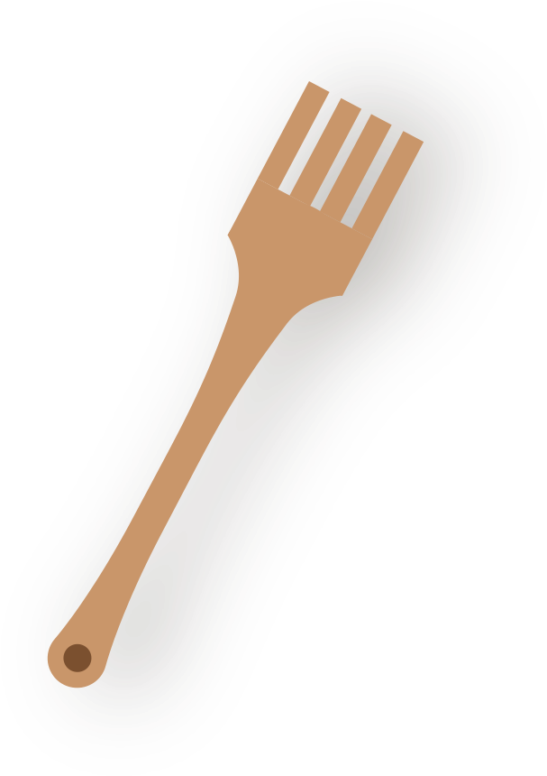 Spoon Pattern A Wooden Clip Art Black And White Library - Fork (1500x1500), Png Download