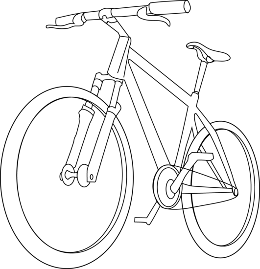 Bicycle Clipart Outline - Imagenes De Bicicleta Para Colorear (531x550), Png Download