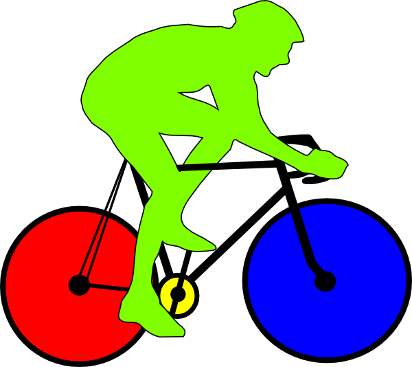 Colourful Cycle Clip Art - Tour De France Silhouette (600x534), Png Download