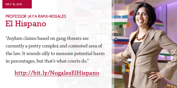 Jaya Ramji-nogales Was In El Hispano Talking About - Temple University School Of Law (600x300), Png Download