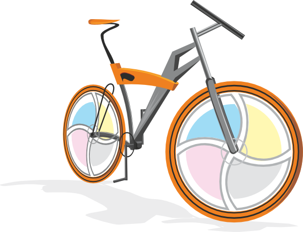 Bicycle Art Png Clip Art Free - Bicycle Clip Art (600x459), Png Download