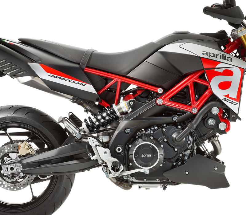 Aprilia Dorsoduro 900 Is Also Available In A Limited-power - Aprilia Dorsoduro 900 (800x698), Png Download