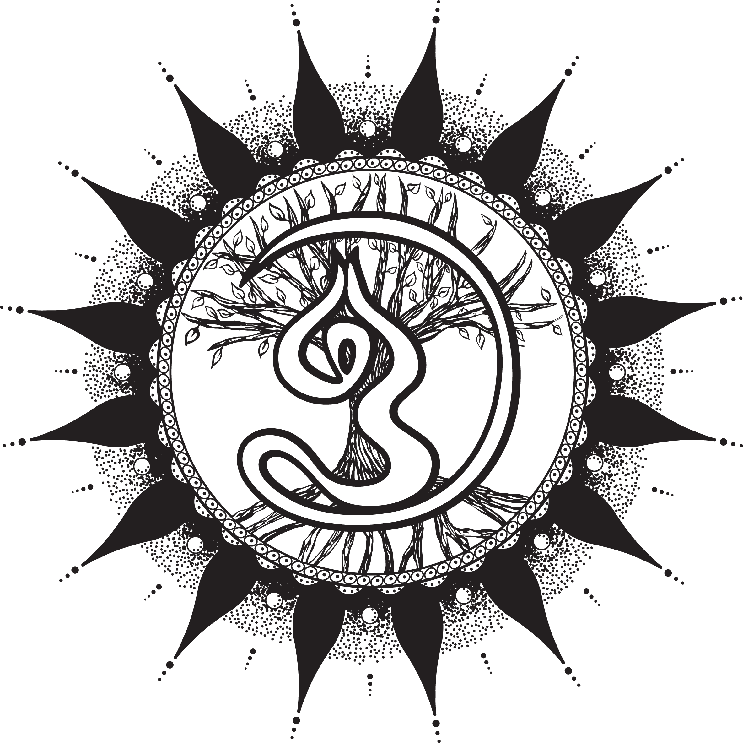 Yoga Studio Satya - Black Butler Pentagram (2367x2366), Png Download