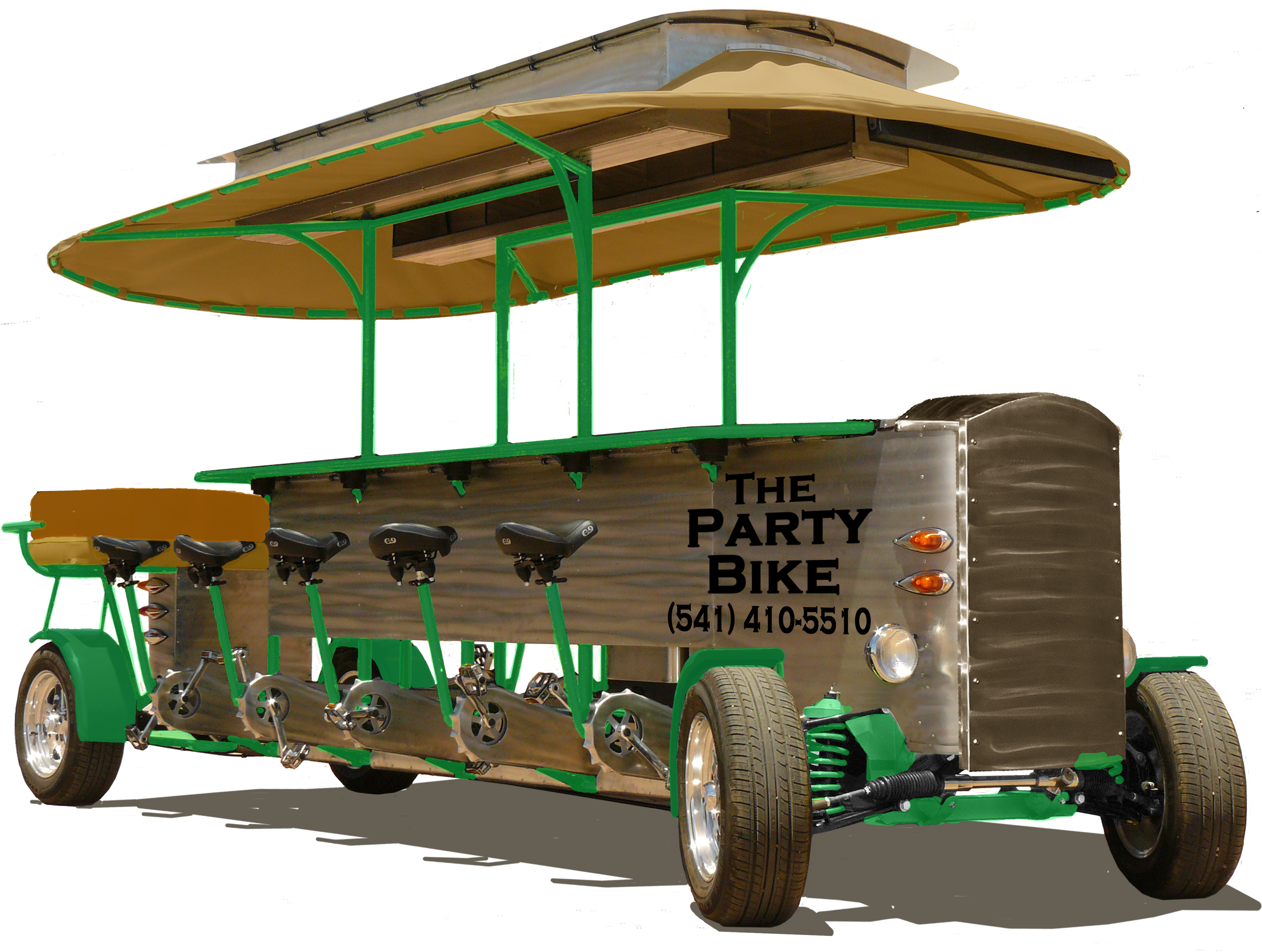 Square-front - Party Bike (3071x2395), Png Download