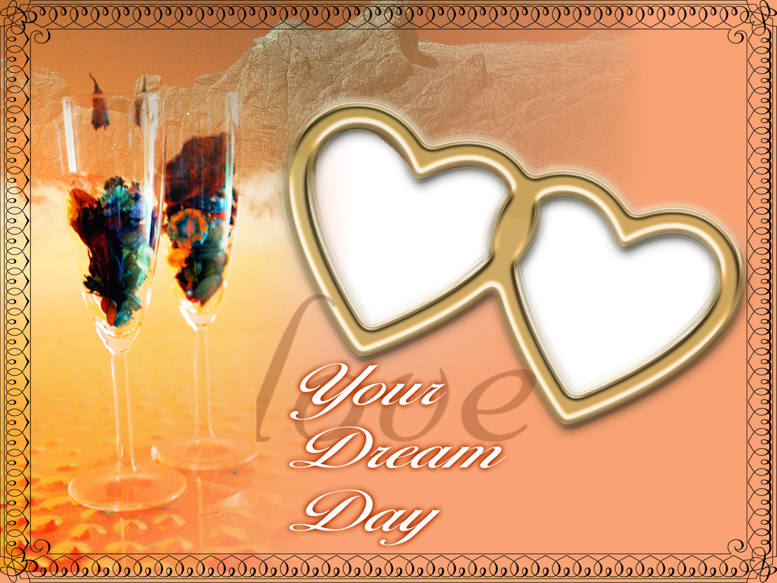 Romantika - Hearts Photo Frame Png (1600x1200), Png Download