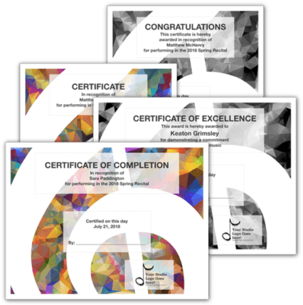 Recital Certificate Templates - Computer File (450x450), Png Download
