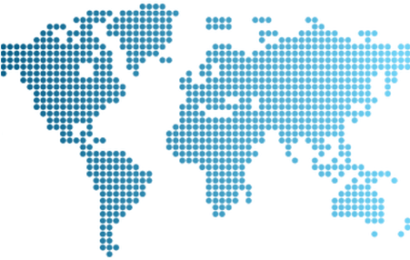World Map Dotted Png (450x300), Png Download