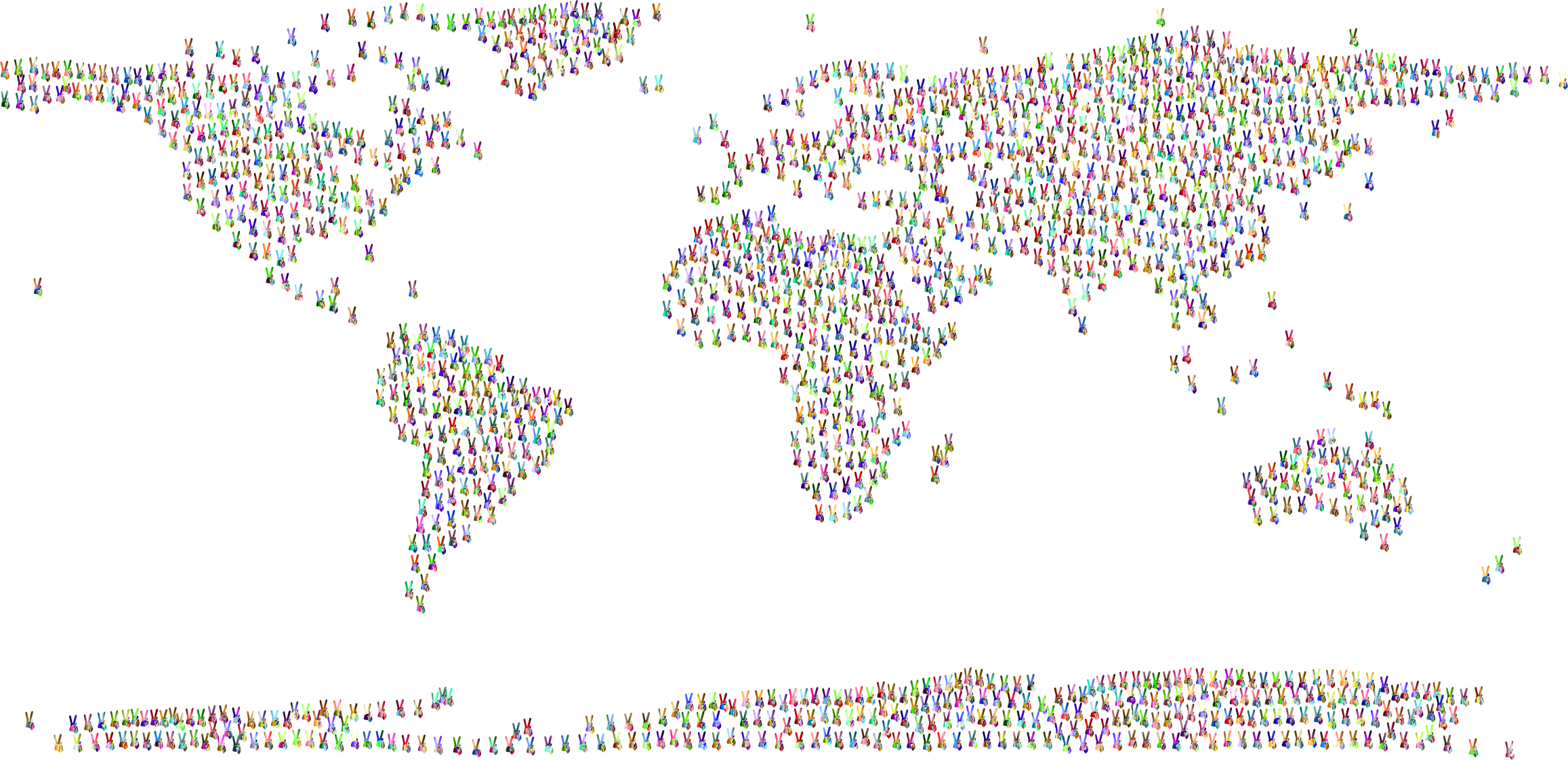 This Free Icons Png Design Of Prismatic Peace Sign (2314x1122), Png Download