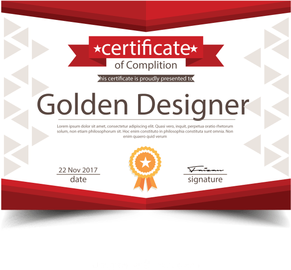 Download Do A Beautiful And Perfect Certificate Design - Certificate Of  Recognition Red Sample PNG Image with No Background 