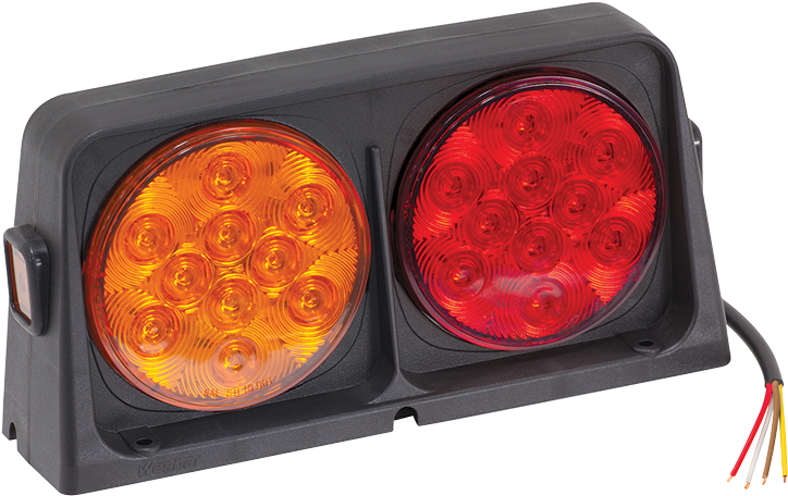 Dual Lh Led Ag Light W/4 Wire Lens Rear-amber/red Front - Wesbar 54003-041 Ag Deluxe Transport Kit, (1000x1000), Png Download