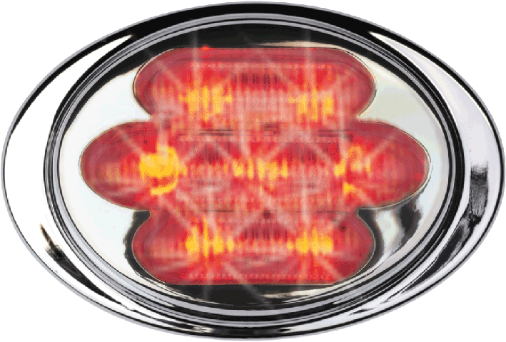 Maxxima M36180rcl 3" X 2" Clear Lens Red Mini-chrome (800x800), Png Download