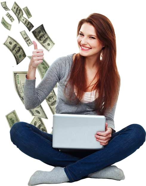 Make More Money Than They Ever Could Working In A Boring, - Earn Money Online Png (504x625), Png Download