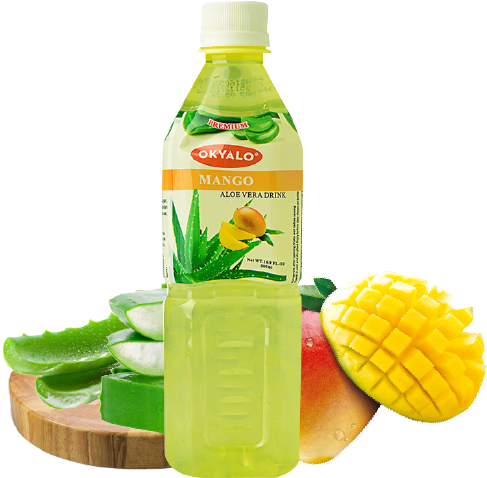 500ml Mango Aloe Vera Premium Drink - Aloe Vera Pulp Mango Juice (541x541), Png Download