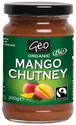 Mango Chutney 300g - Geo Organics Condiments - Organic Fair Trade Mango (400x400), Png Download