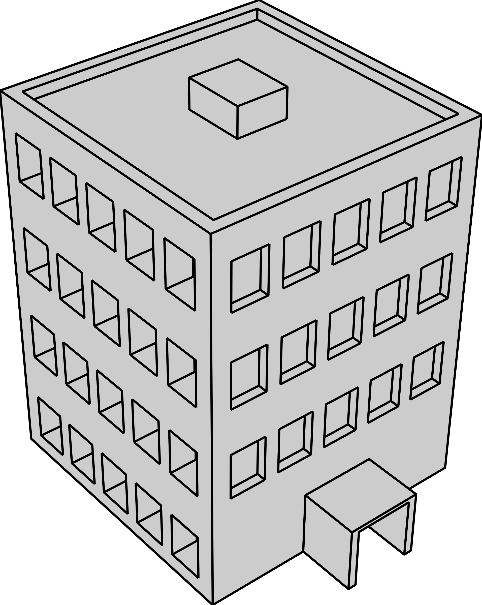 Big Image - Building Png Perspective (1913x2400), Png Download
