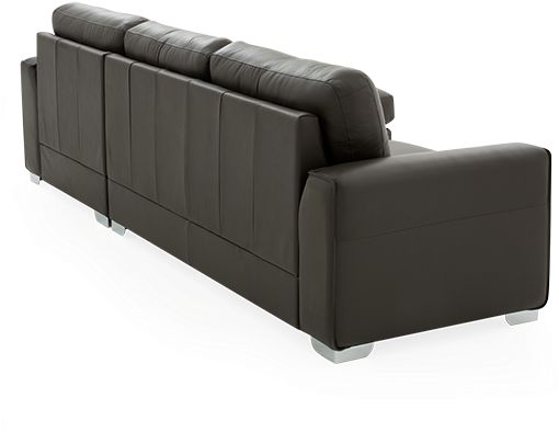 Dark Brown Leather Sectional Sofa - Chaise Longue (519x804), Png Download