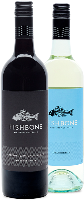 Bottles - Fishbone Wine Label (359x753), Png Download