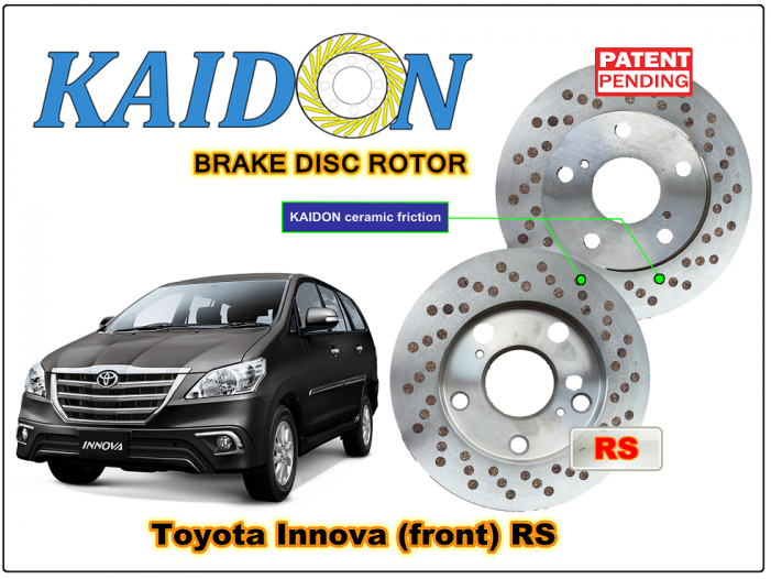 Toyota Innova Kijang Disc Brake Rotor Kaidon Type "rs" - Toyota (700x700), Png Download
