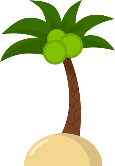 Coconut Tree (400x574), Png Download