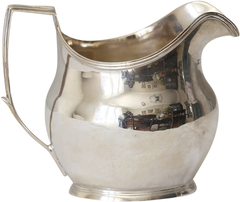 Antique English Sterling Silver Jug Creamer - Jug (843x843), Png Download
