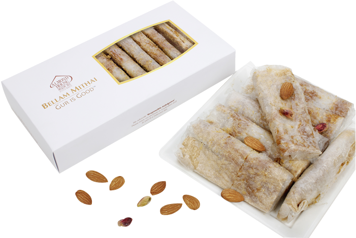 Bellam Dry Fruit Pootharekulu (700x700), Png Download