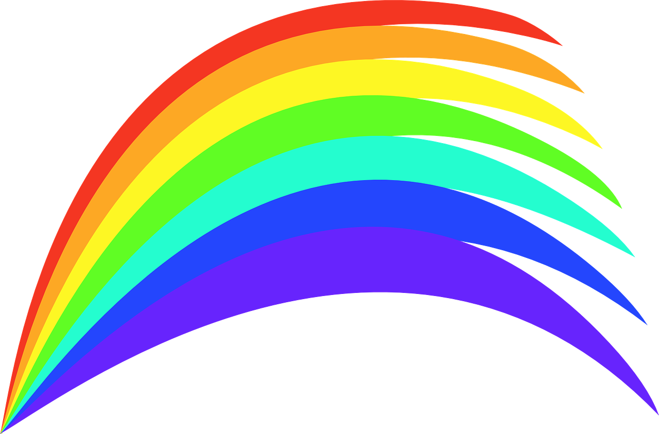 Rainbow Colours Colourful Paints Transparent Image - Rainbow Clip Art (1280x843), Png Download