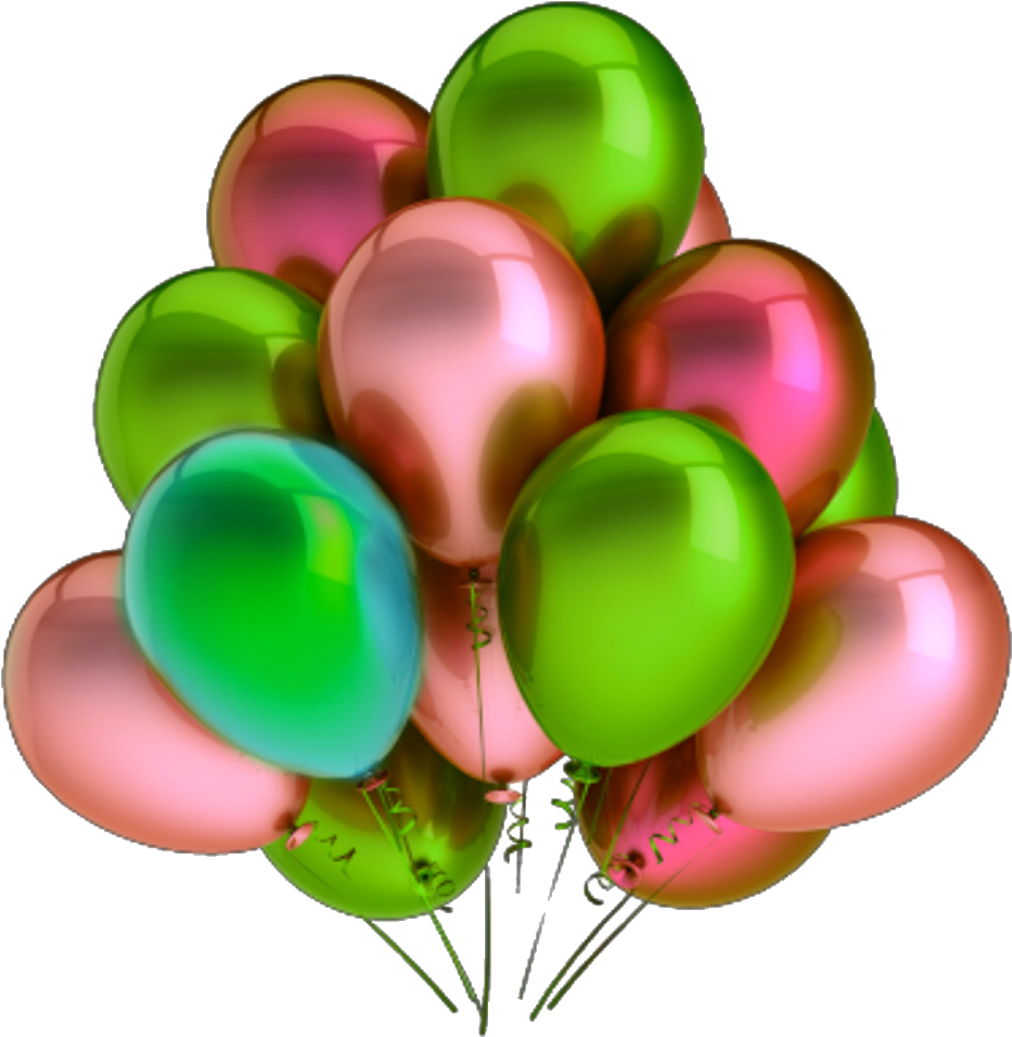 Globos Colourful Png Sticker Tumblr Hbd Happybirthday - Balões Roxo Png (1024x1024), Png Download
