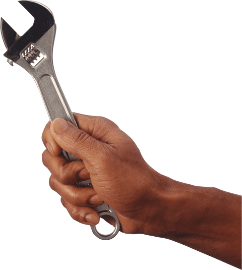 Free Png Wrench - Hand With Tools Png (480x535), Png Download