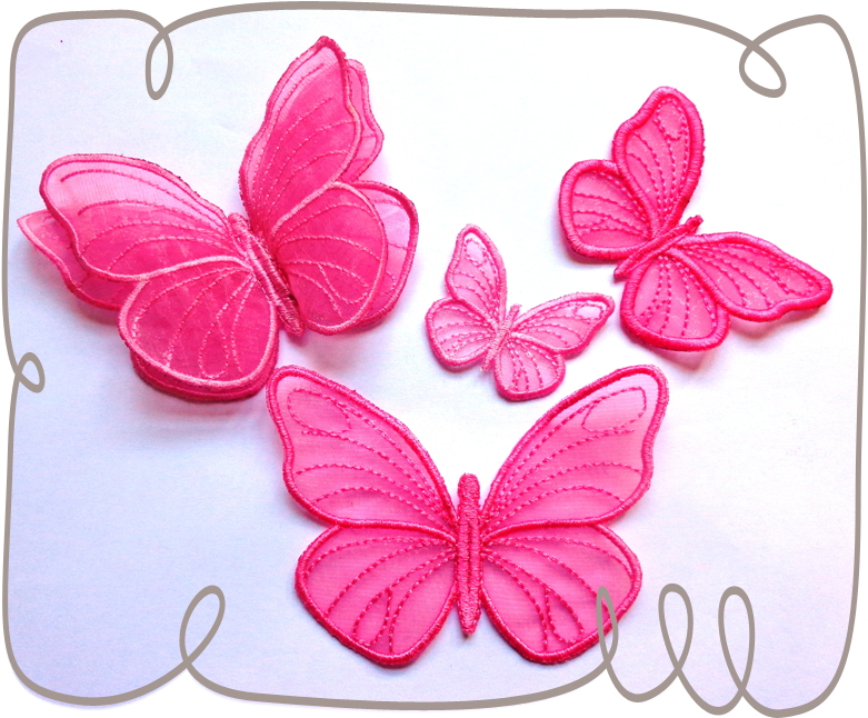 3d Butterfly 4 Sizes Project - 3d Biutterfly Project (800x800), Png Download