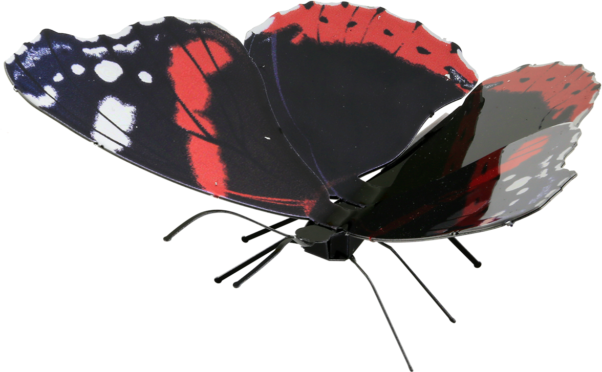 Picture Of Red Admiral - Fascinations Metal Earth Butterflies 3d Metal Model (1200x1200), Png Download