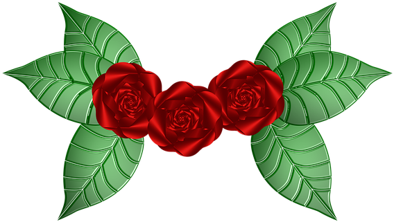 Rose Flower Green Red Spring Summer Floral - Shradhanjali Flowers Png (631x340), Png Download