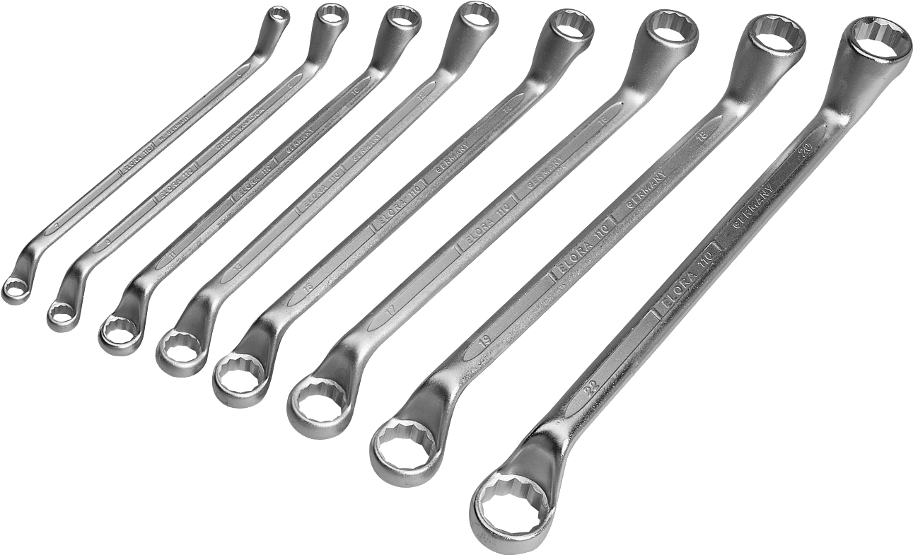 Ring Spanner - Double Ended Ring Spanner Set (1305x798), Png Download