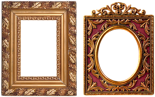 Download Frame Carved Gold Baguette Filigreed Ornam Bingkai Foto