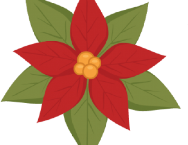 Poinsettia Clipart Cute - Poinsettia Svg Cutting File (640x480), Png Download