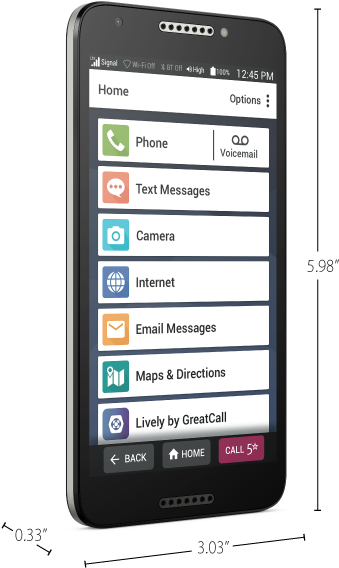 03 Inches Wide X - Jitterbug Smartphone (350x575), Png Download